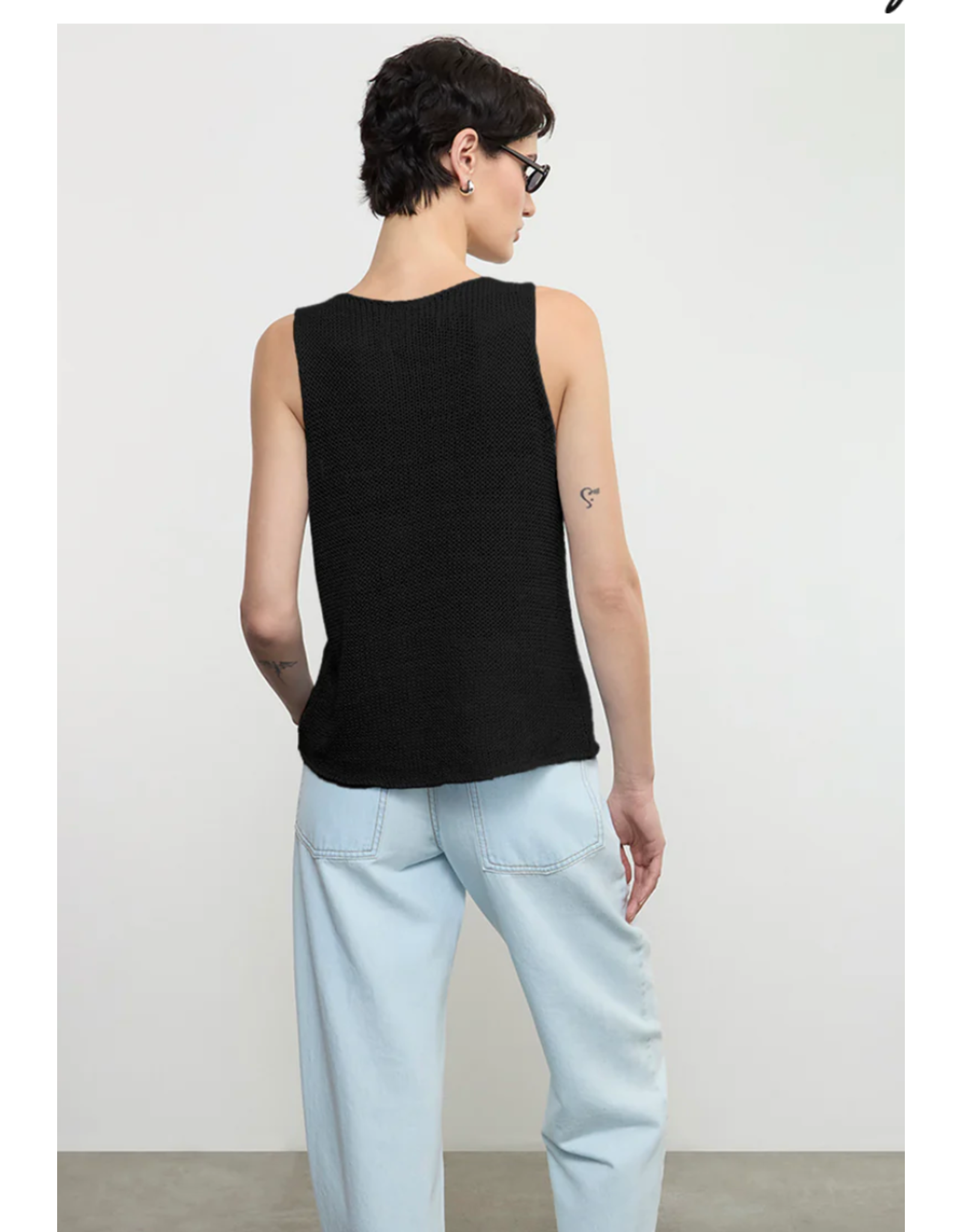 ENZA COSTA ENZA COSTA:: LINEN OPEN KNIT TANK