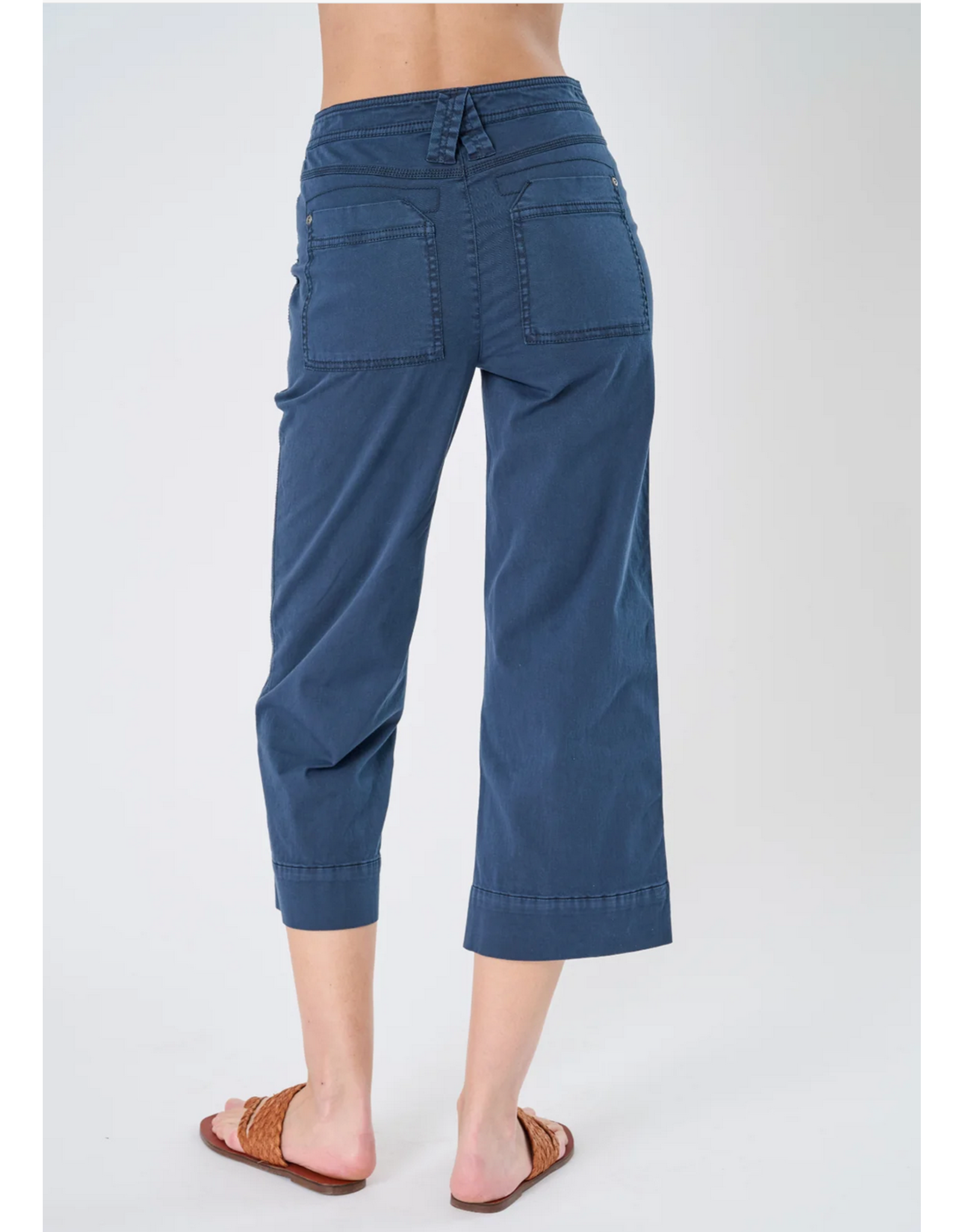 Marrakech MARRAKECH:: PALMA STRETCH TWILL CROP WIDE LEG