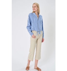 Marrakech MARRAKECH:: PALMA STRETCH TWILL CROP WIDE LEG