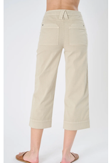 Marrakech MARRAKECH:: PALMA STRETCH TWILL CROP WIDE LEG