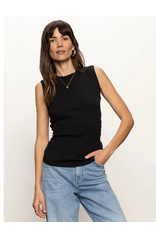 SANCTUARY:: RIBBED RUCHED TANK