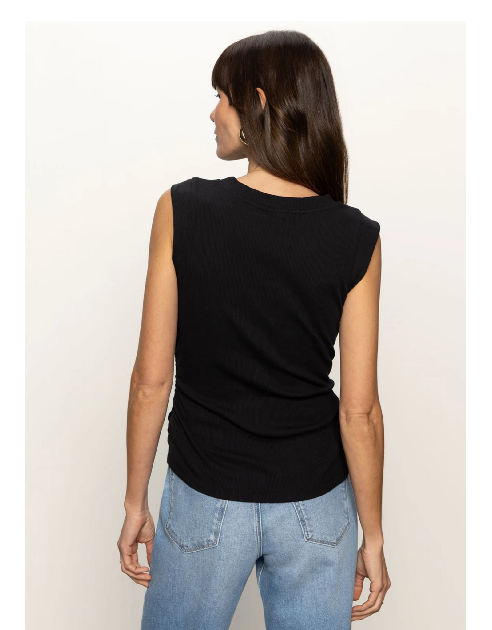 SANCTUARY:: RIBBED RUCHED TANK