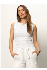 SANCTUARY:: RIBBED RUCHED TANK