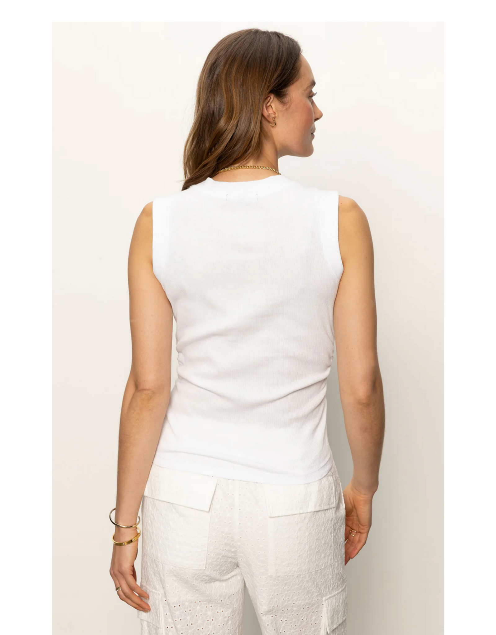 SANCTUARY:: RIBBED RUCHED TANK