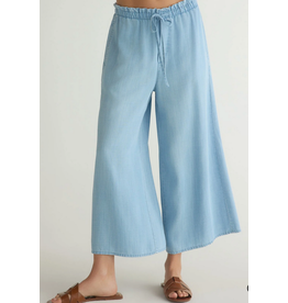 BELLA DAHL BELLA DAHL:: RUFFLE WAIST WIDE LEG CROP