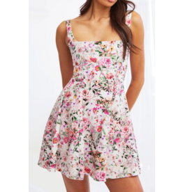 Generation Love GENERATION LOVE:: COURTNEY FLORAL LINEN DRESS