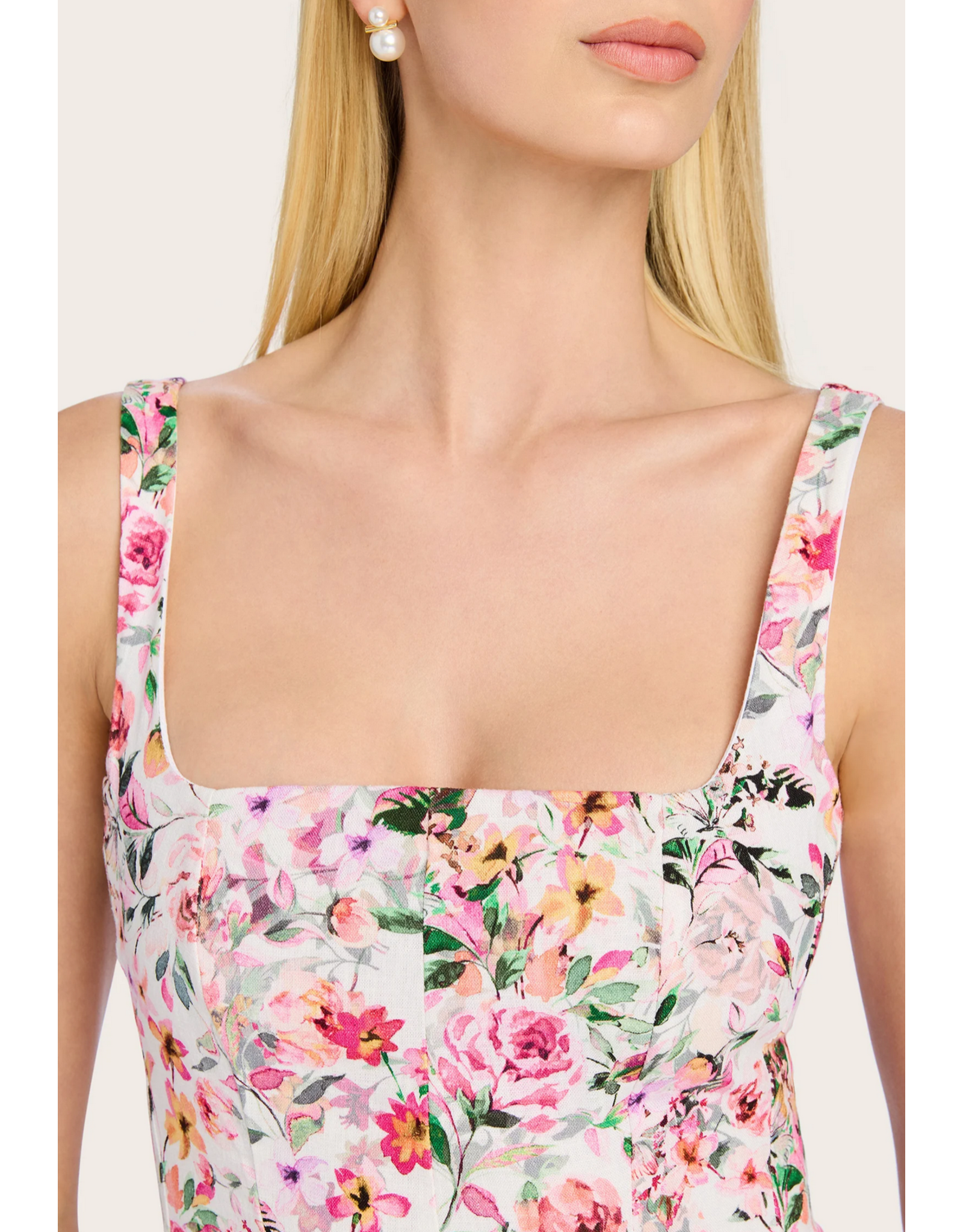 Generation Love GENERATION LOVE:: COURTNEY FLORAL LINEN DRESS