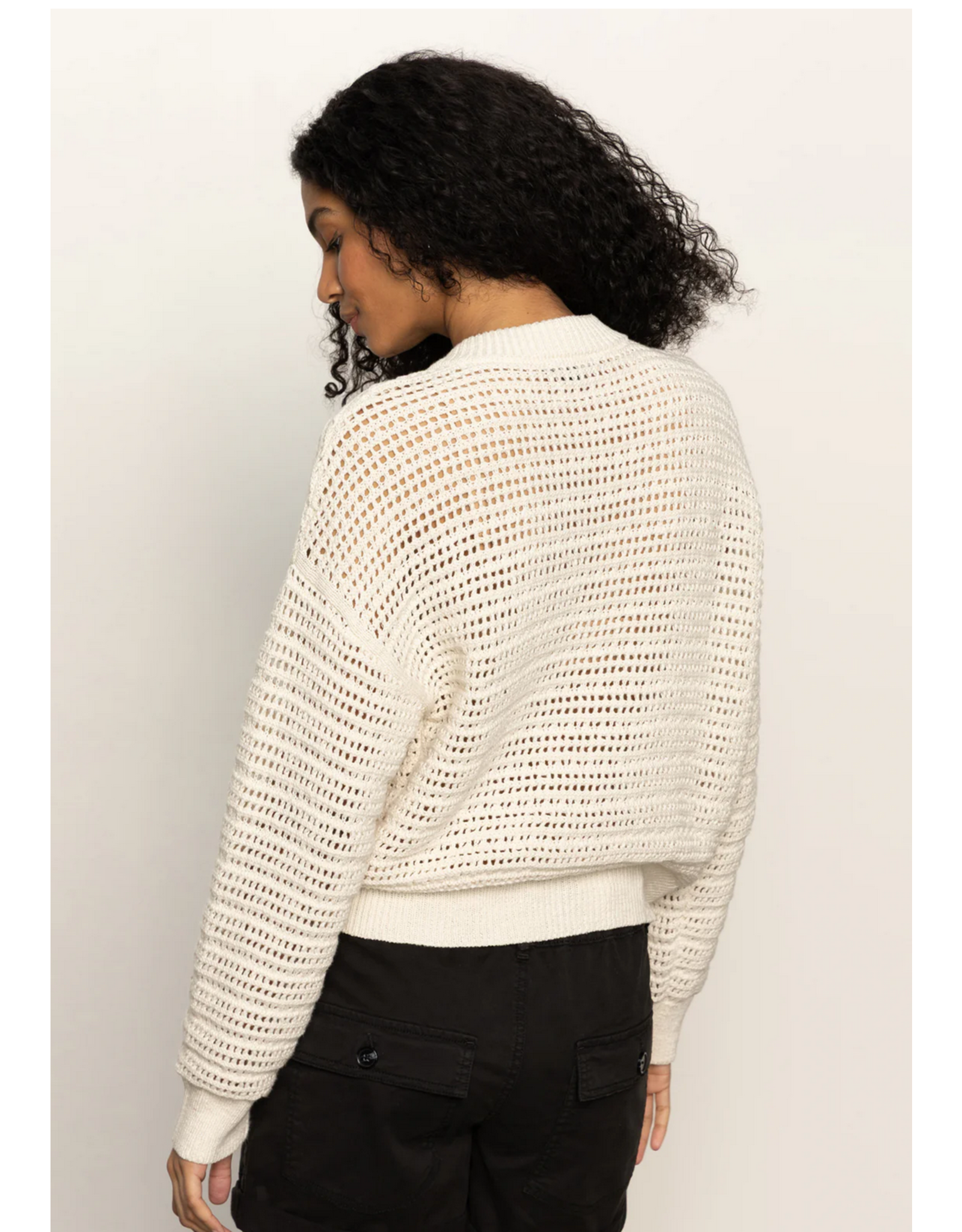 SANCTUARY:: OPEN KNIT BOMBER JACKET