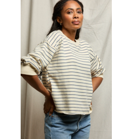 Perfect White Tee PERFECT WHITE TEE:: NIALL STRIPE SWEATSHIRT