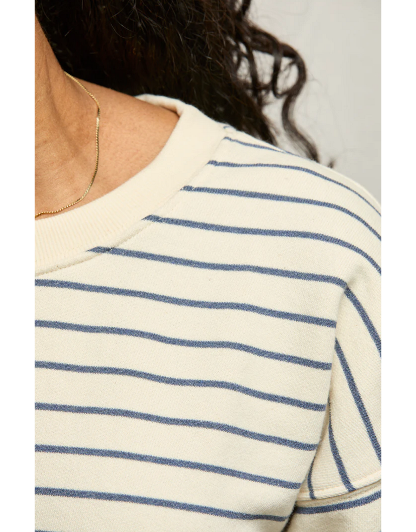 Perfect White Tee PERFECT WHITE TEE:: NIALL STRIPE SWEATSHIRT
