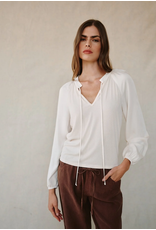 BELLA DAHL BELLA DAHL:: LONG SLEEVE RAGLAN MIXED SHIRT