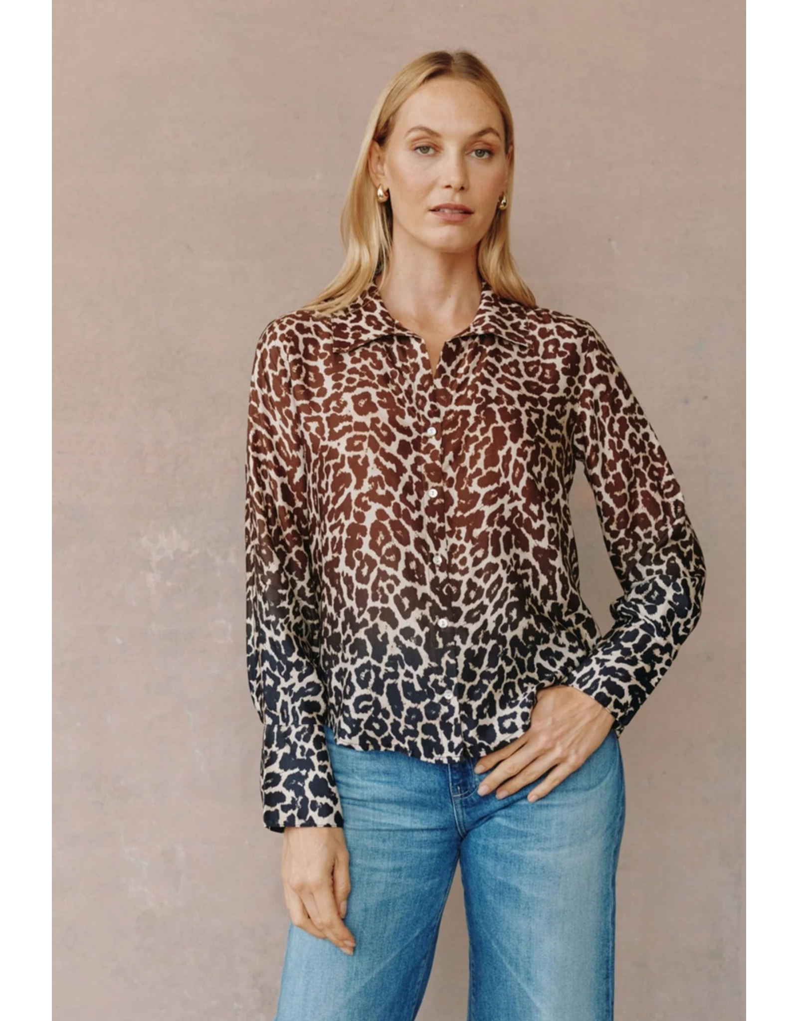 BELLA DAHL BELLA DAHL:: FLOWY WIDE COLLAR BUTTON DOWN