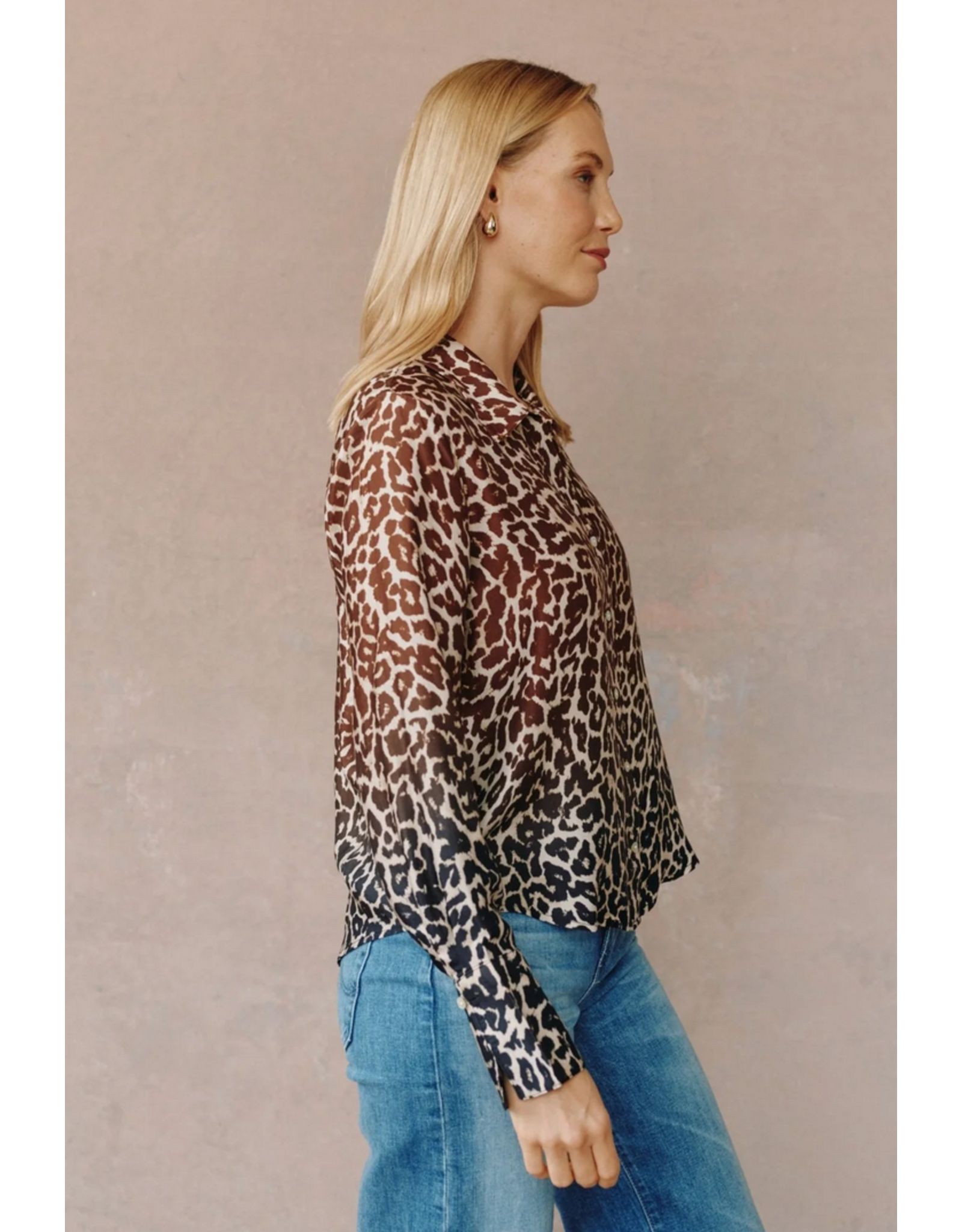 BELLA DAHL BELLA DAHL:: FLOWY WIDE COLLAR BUTTON DOWN