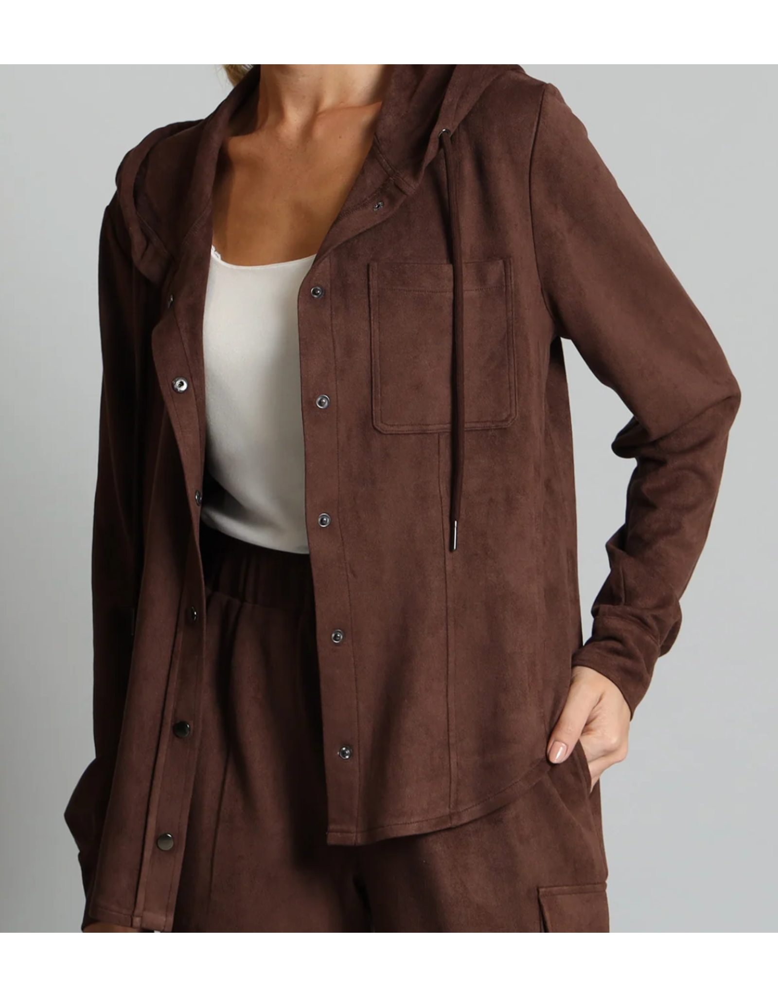 Lola & Sophie LOLA & SOPHIE:: VEGAN SUEDE HOODIE