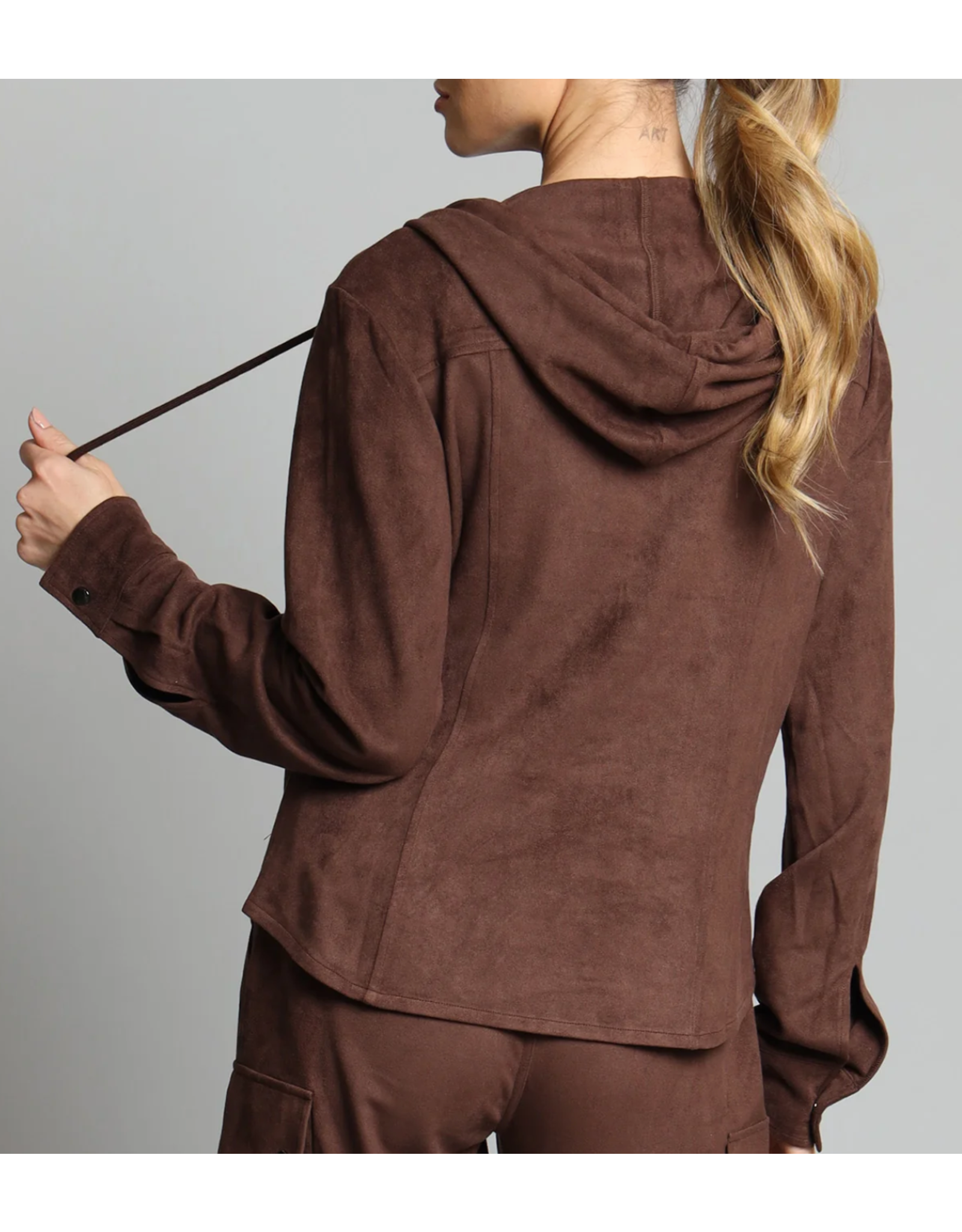 Lola & Sophie LOLA & SOPHIE:: VEGAN SUEDE HOODIE