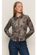 SANCTUARY:: FITTED MESH BUTTON DOWN