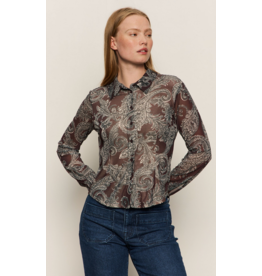 SANCTUARY:: FITTED MESH BUTTON DOWN