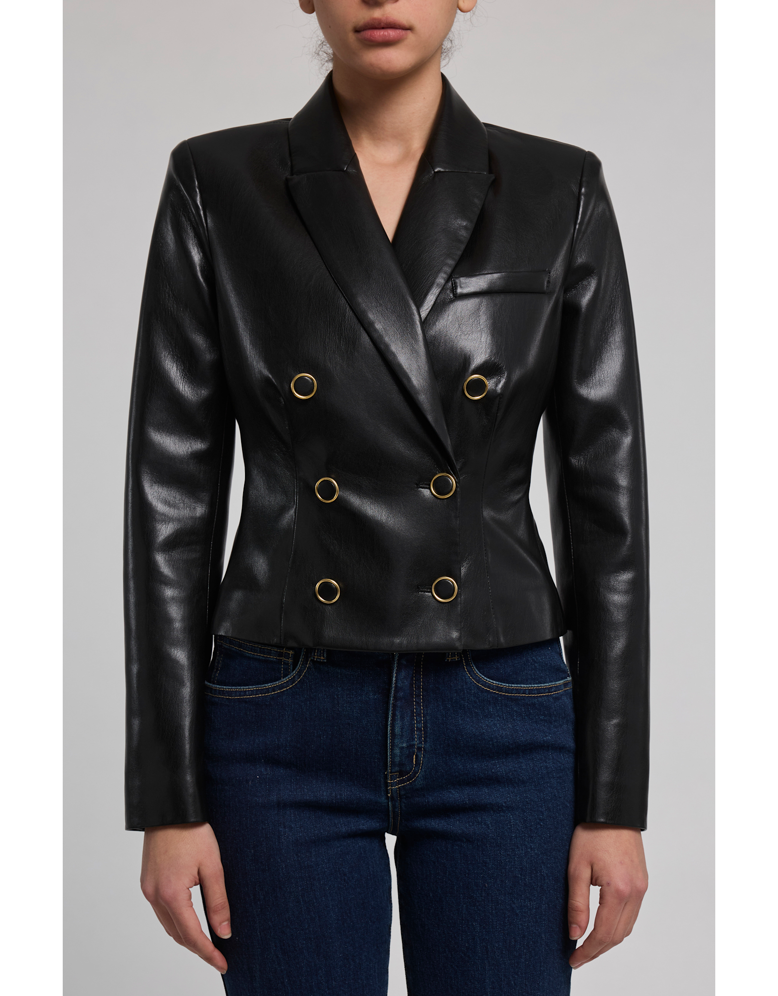 Generation Love GENERATION LOVE:: AYTUL VEGAN LEATHER BLAZER