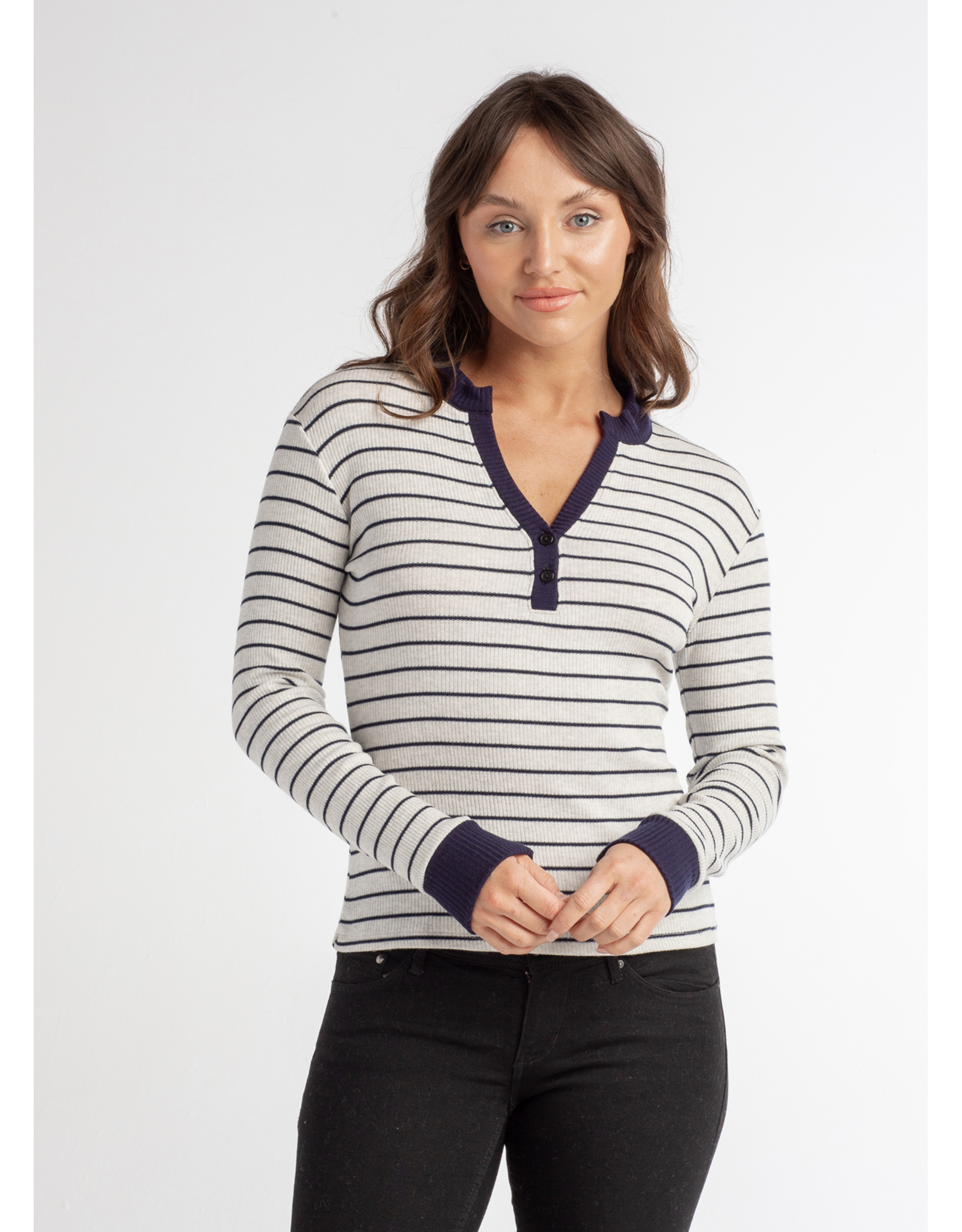 Red Haute RED HAUTE:: STRIPE HENLEY