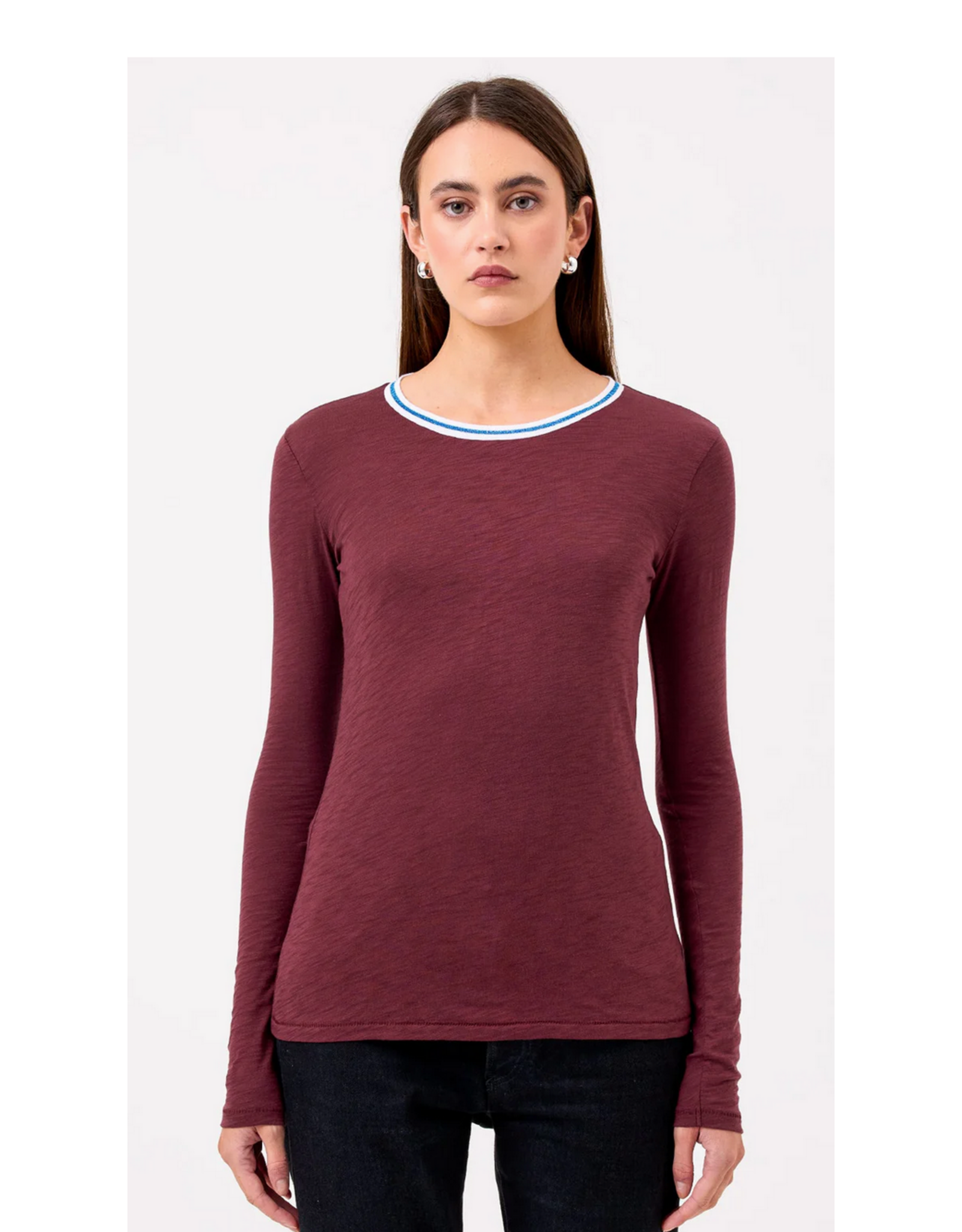 GOLDIE GOLDIE:: LONG SLEEVE SHIMMER RINGER TEE