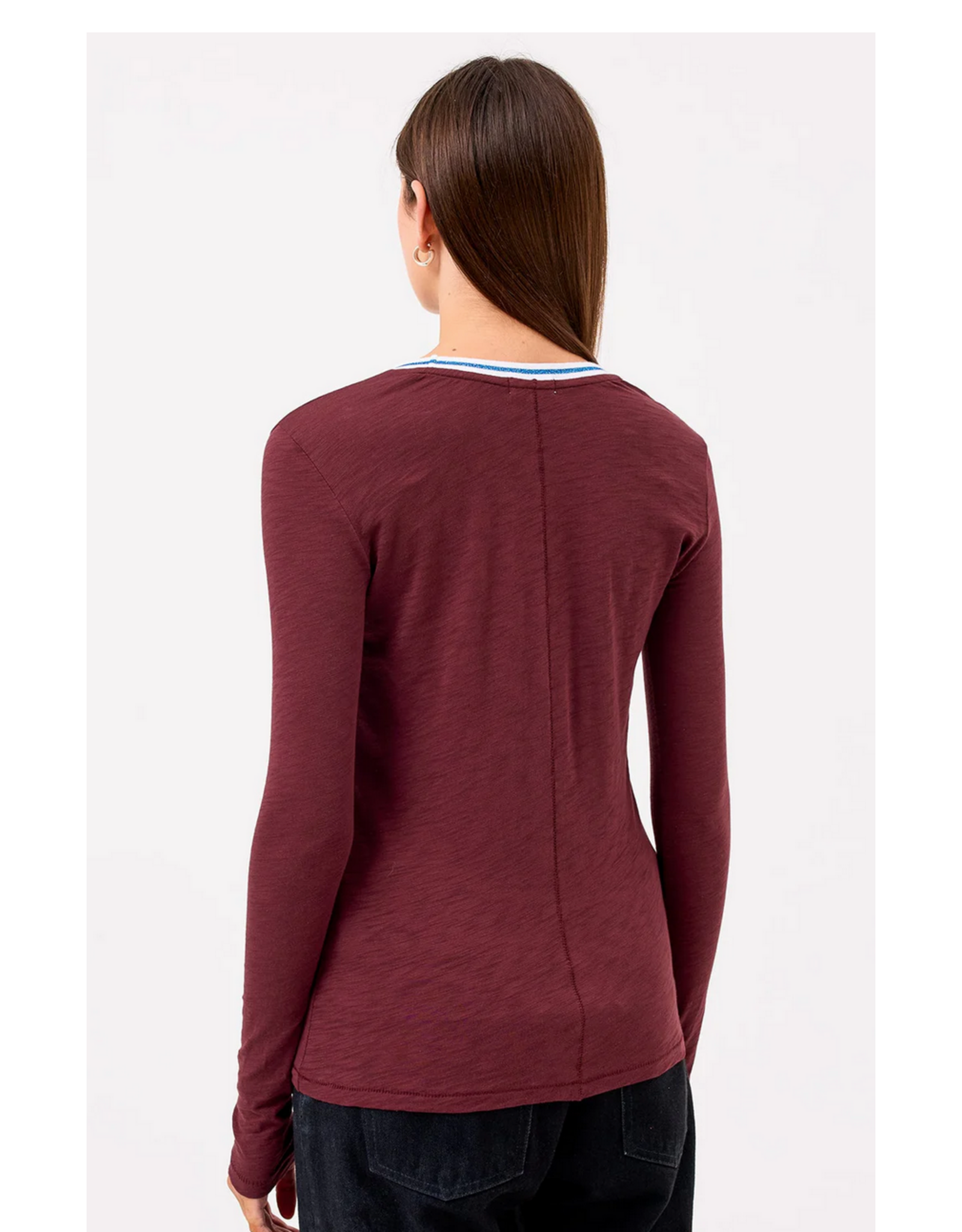 GOLDIE GOLDIE:: LONG SLEEVE SHIMMER RINGER TEE