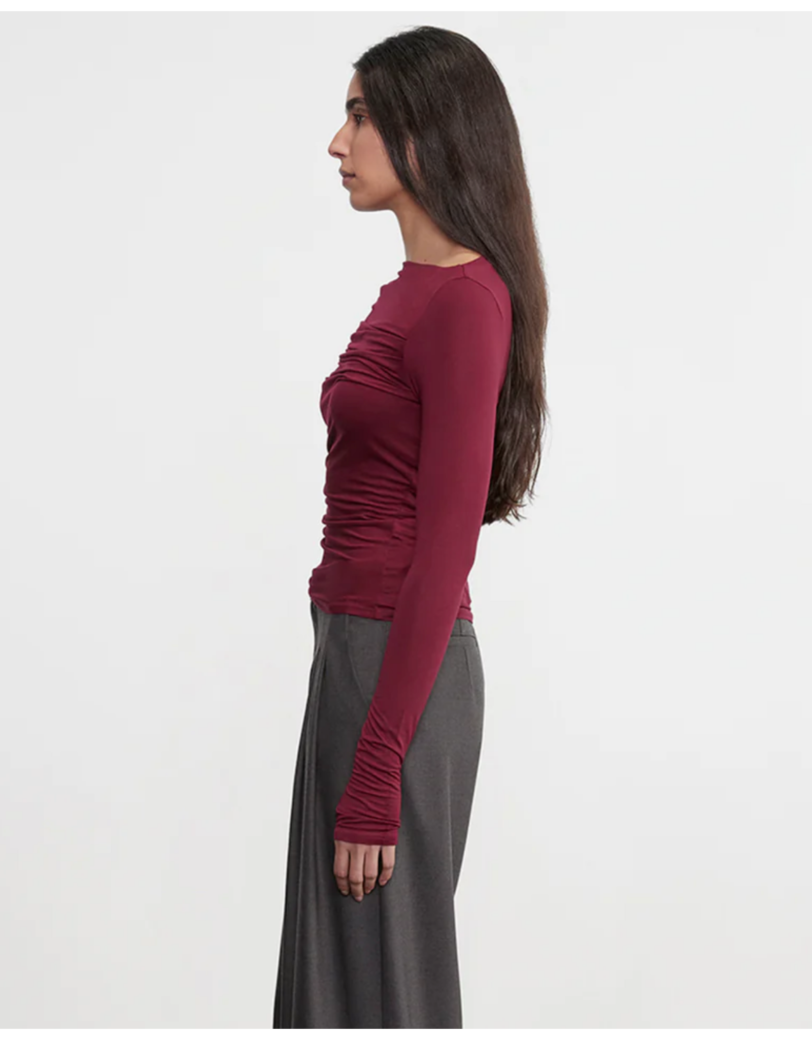 ENZA COSTA ENZA COSTA:: FLUID JERSEY DRAPED BOATNECK