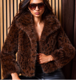 Generation Love GENERATION LOVE:: LEXY LEOPARD FAUX FUR JACKET