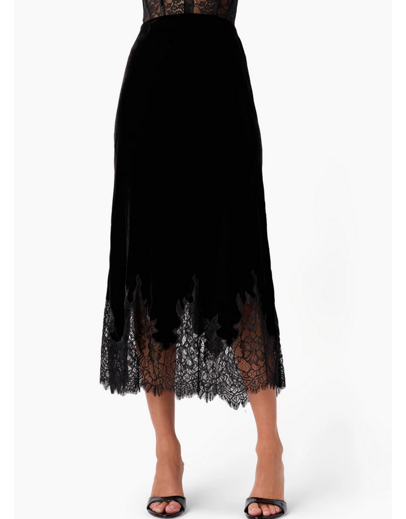 CAMI NYC CAMI NYC:: GEORGIANA VELVET MIDI SKIRT