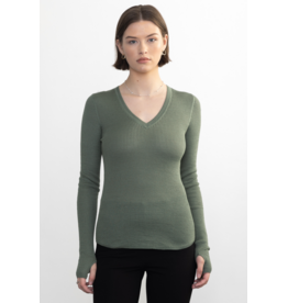 Margaret O'Leary MARGARET O'LEARY:: SHIRTTAIL WAFFLE VEE