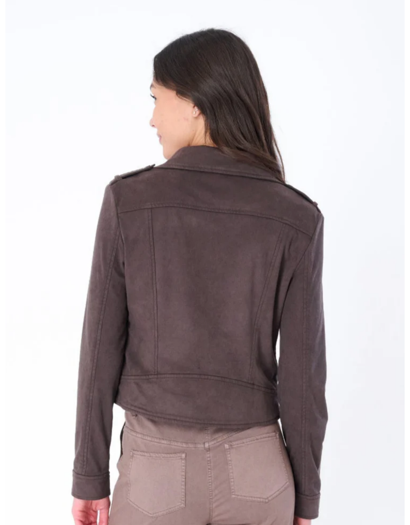Marrakech MARRAKECH:: LORAS FAUX SUEDE BIKER JACKET