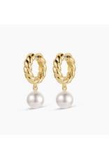 Gorjana GORJANA:: GOLD PEARL HOOPS