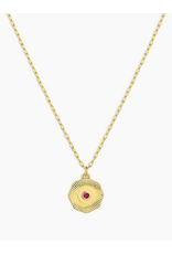 Gorjana GORJANA:: BIRTHSTONE COIN NECKLACE