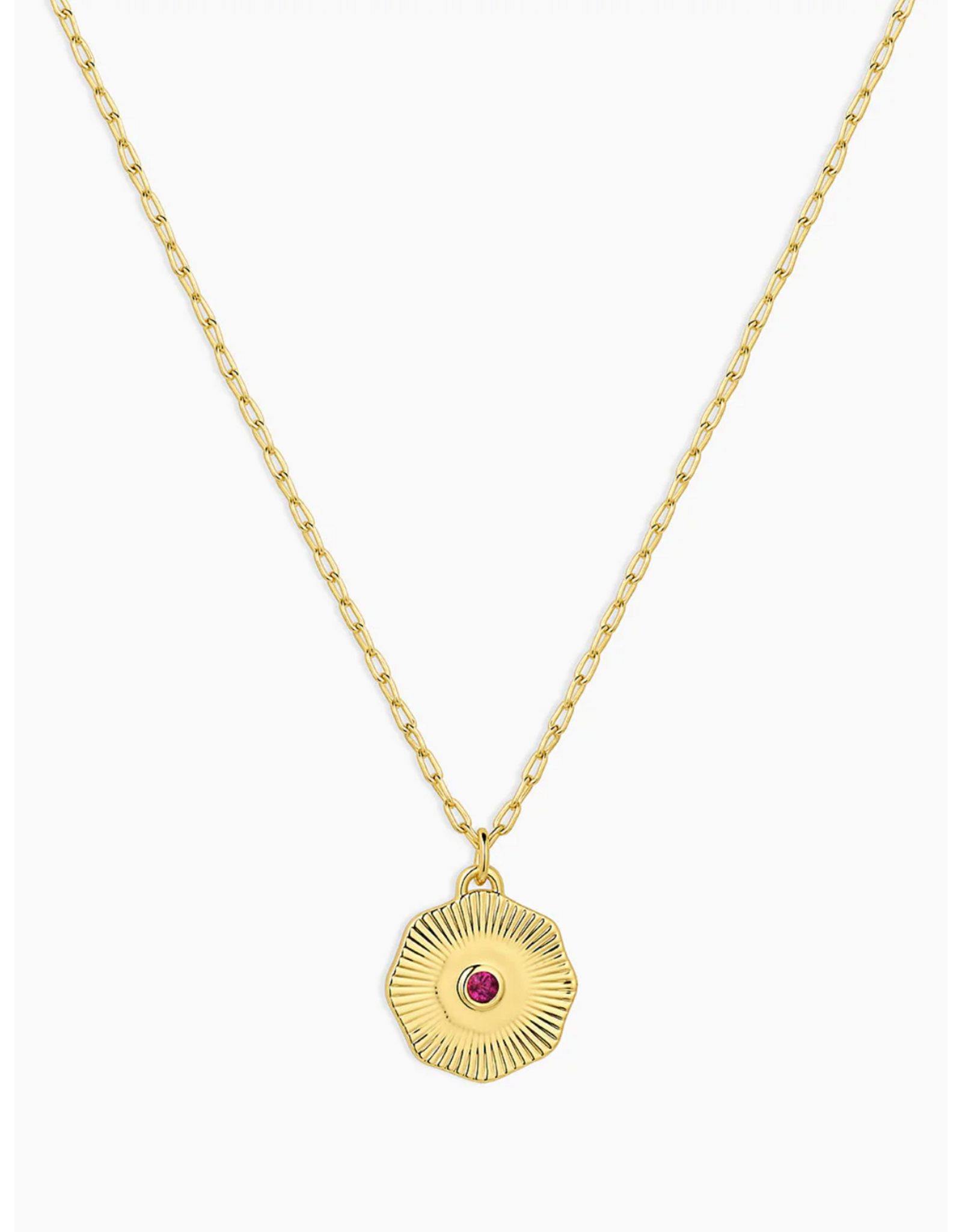 Gorjana GORJANA:: BIRTHSTONE COIN NECKLACE