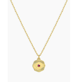 Gorjana GORJANA:: BIRTHSTONE COIN NECKLACE