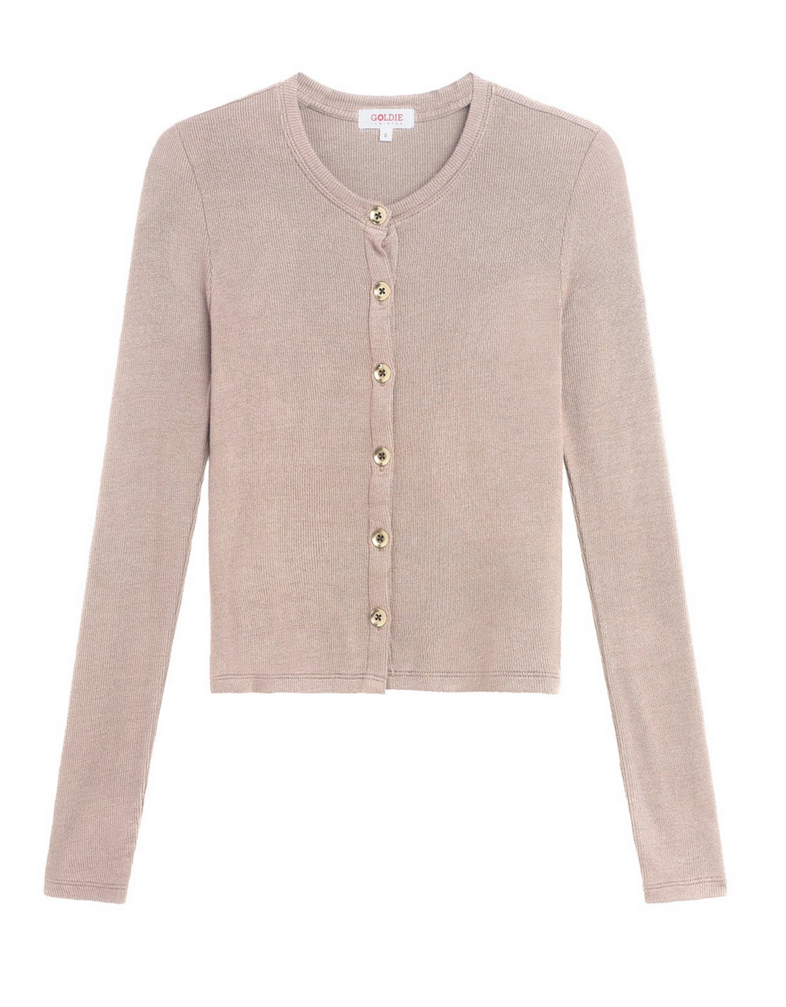 GOLDIE GOLDIE:: MARINA RIBBED CROP CARDIGAN