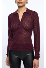 Generation Love GENERATION LOVE:: CHANNAH HEART POINTELLE SWEATER