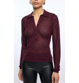 Generation Love GENERATION LOVE:: CHANNAH HEART POINTELLE SWEATER