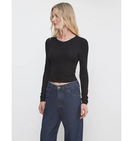 ENZA COSTA ENZA COSTA:: SILK RIB ESSENTIAL CARDIGAN