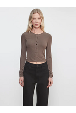 ENZA COSTA ENZA COSTA:: SILK RIB ESSENTIAL CARDIGAN