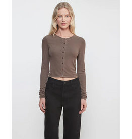 ENZA COSTA ENZA COSTA:: SILK RIB ESSENTIAL CARDIGAN