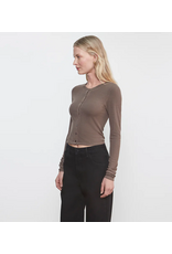 ENZA COSTA ENZA COSTA:: SILK RIB ESSENTIAL CARDIGAN