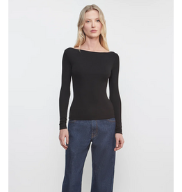 ENZA COSTA ENZA COSTA:: SILK RIB BOATNECK TOP (2 COLORS)
