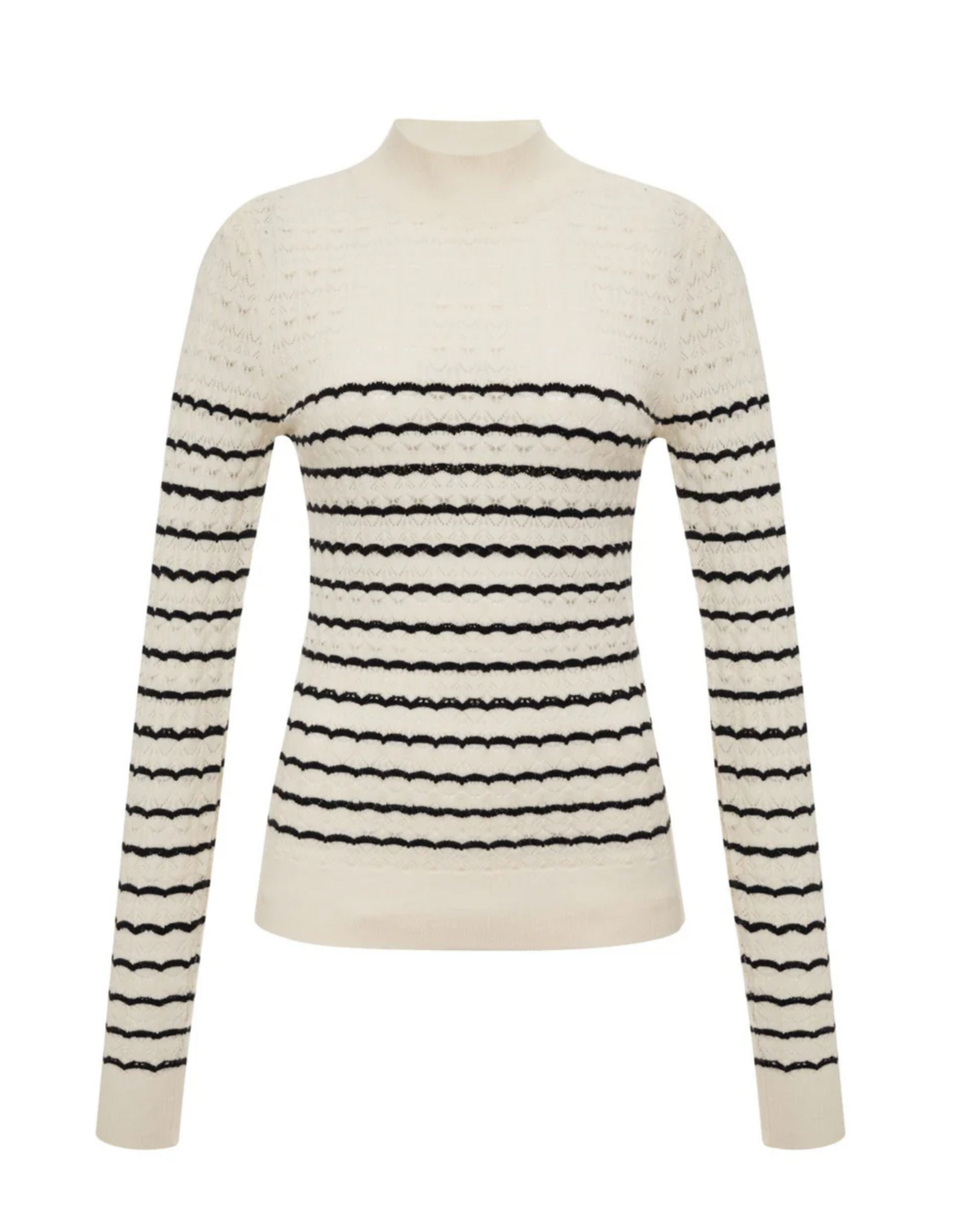 SANCTUARY:: FOREVER STRIPE MOCK NECK