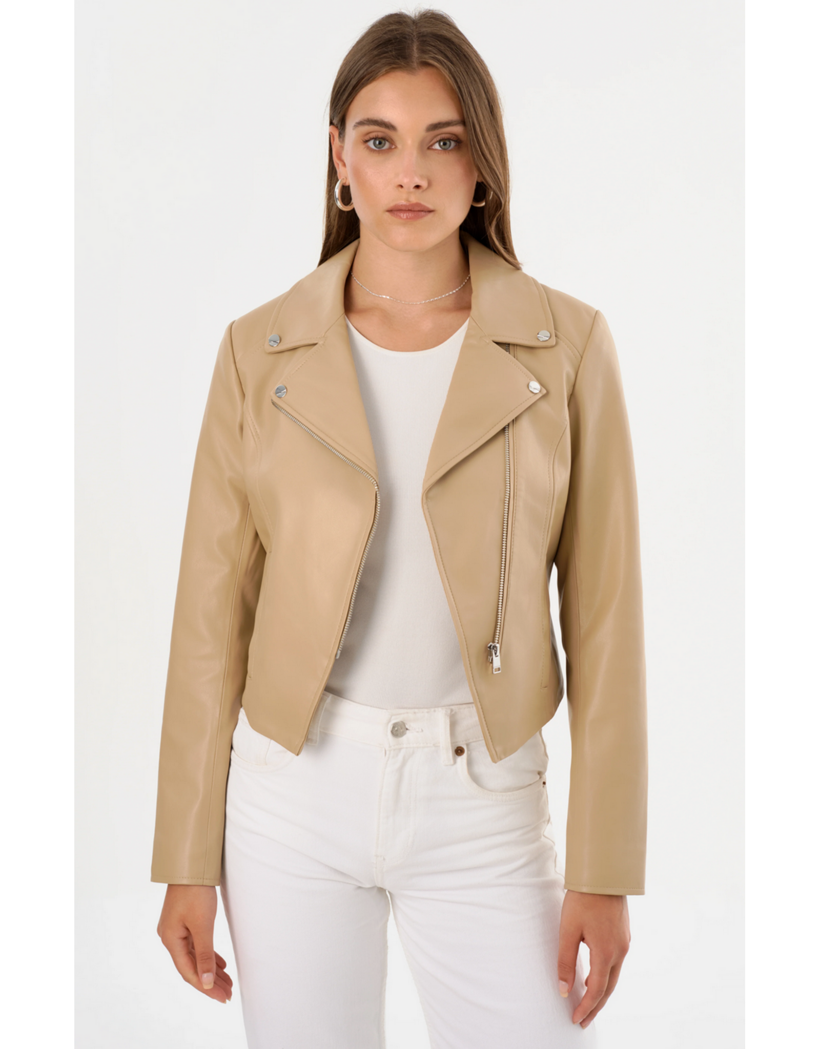 LAMARQUE LAMARQUE:: PASCALE FITTED FAUX LEATHER JACKET