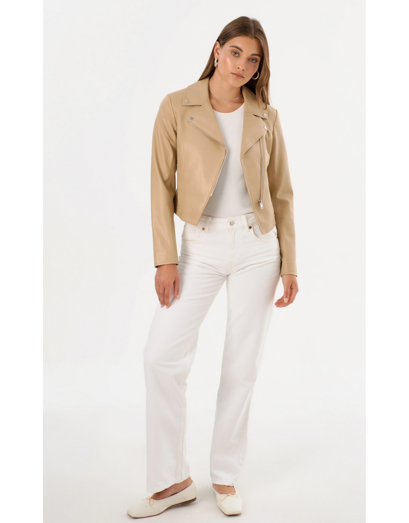 LAMARQUE LAMARQUE:: PASCALE FITTED FAUX LEATHER JACKET