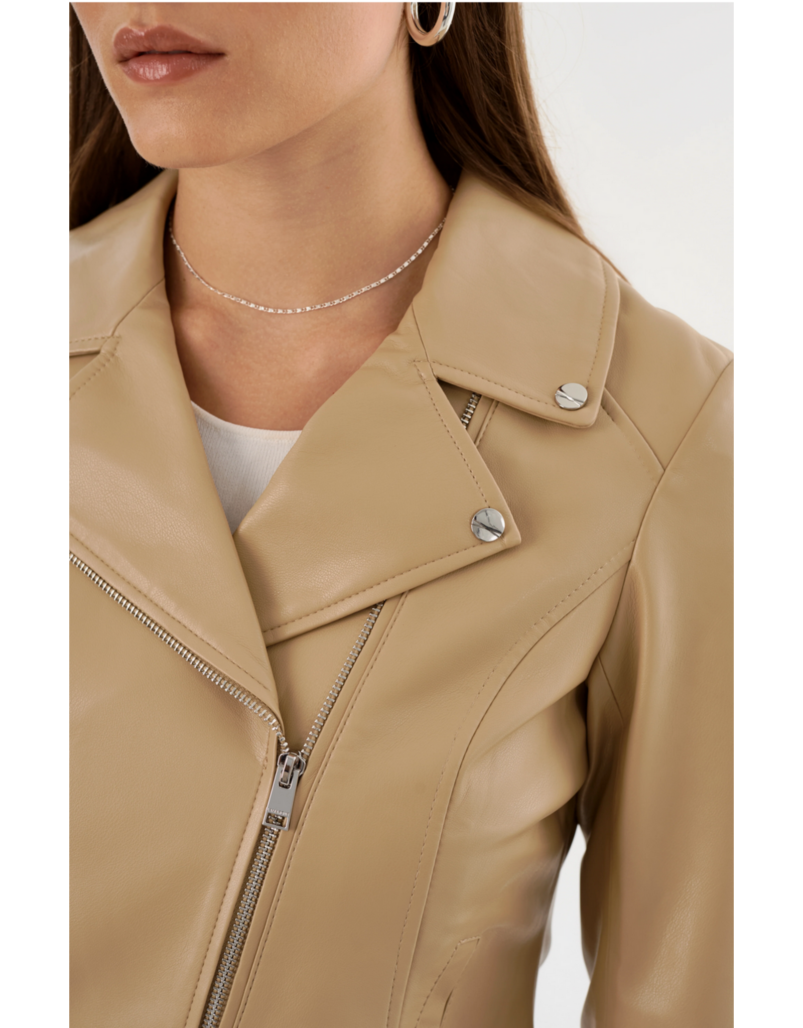 LAMARQUE LAMARQUE:: PASCALE FITTED FAUX LEATHER JACKET
