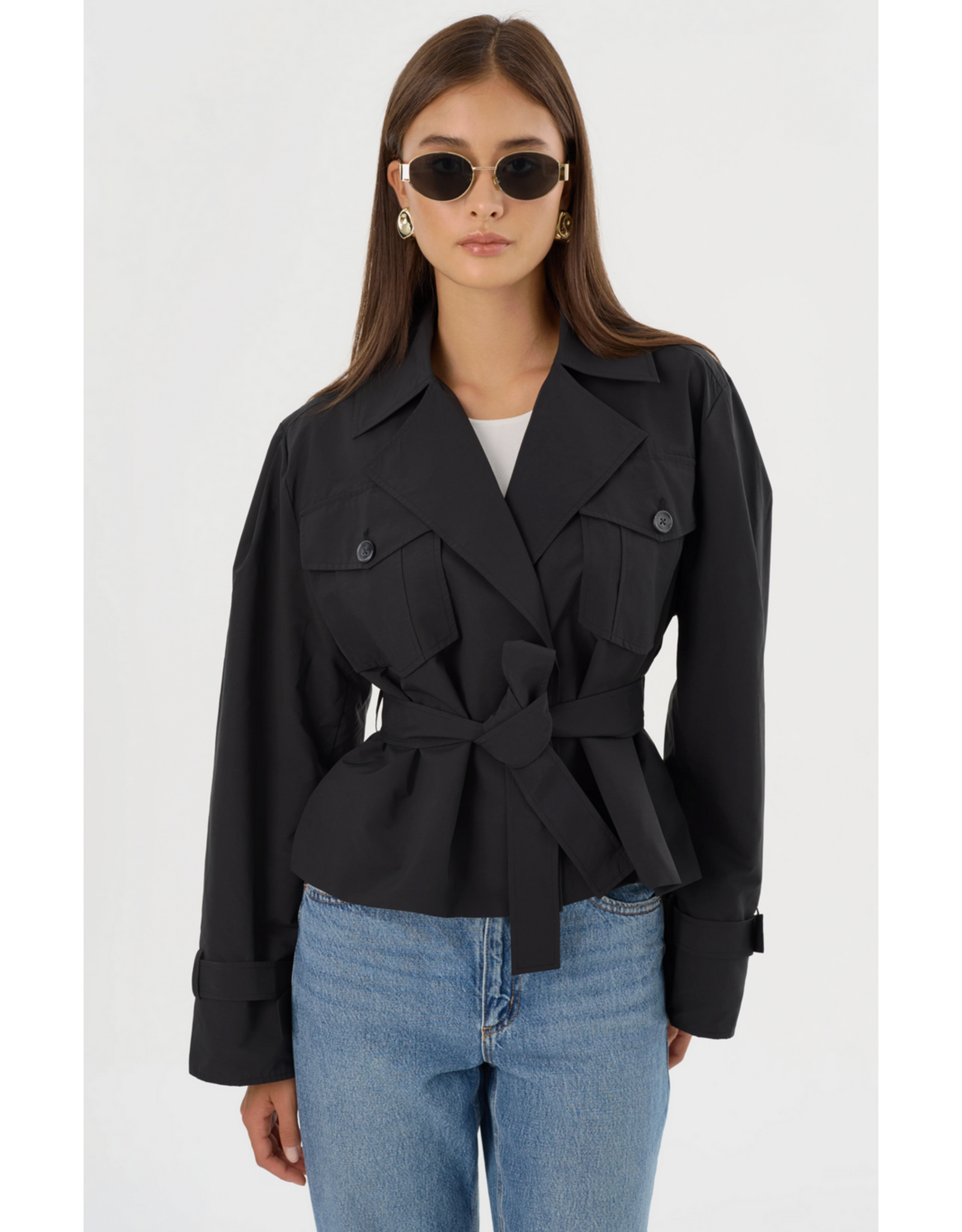 LAMARQUE LAMARQUE:: QUINN CROPPED TRENCH COAT