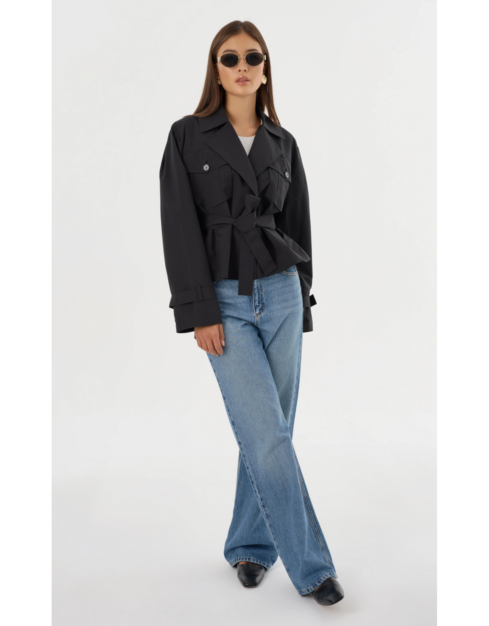 LAMARQUE LAMARQUE:: QUINN CROPPED TRENCH COAT