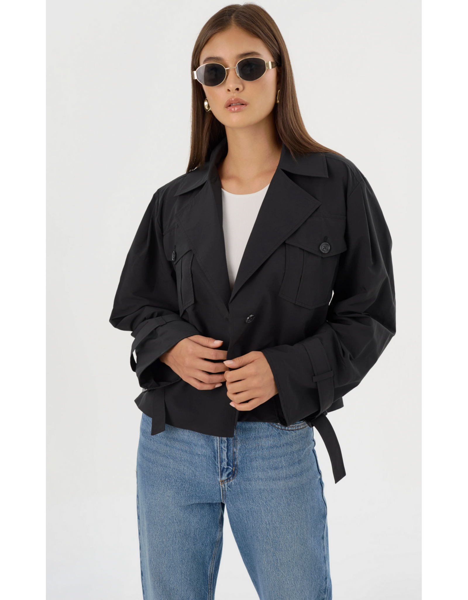 LAMARQUE LAMARQUE:: QUINN CROPPED TRENCH COAT
