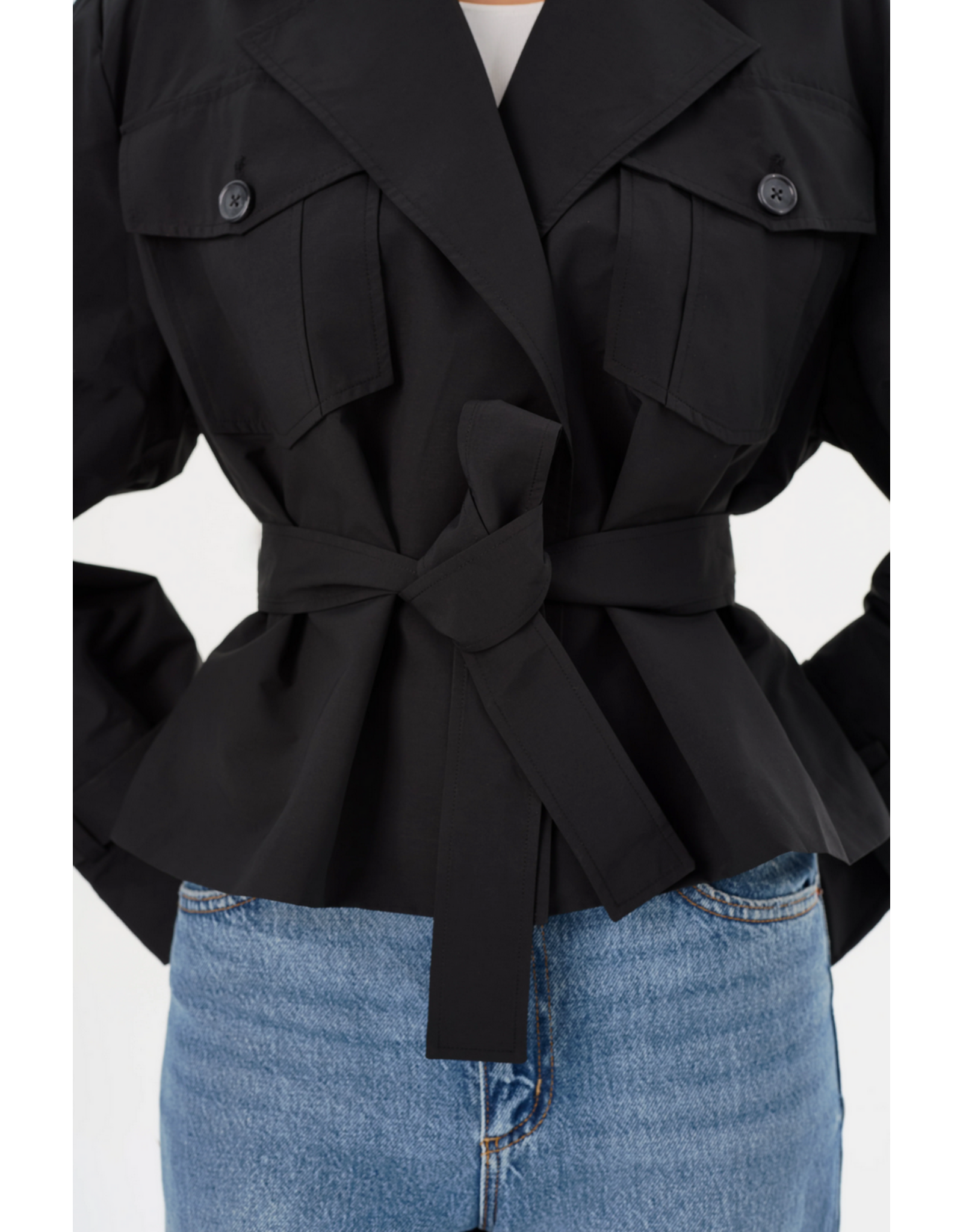 LAMARQUE LAMARQUE:: QUINN CROPPED TRENCH COAT